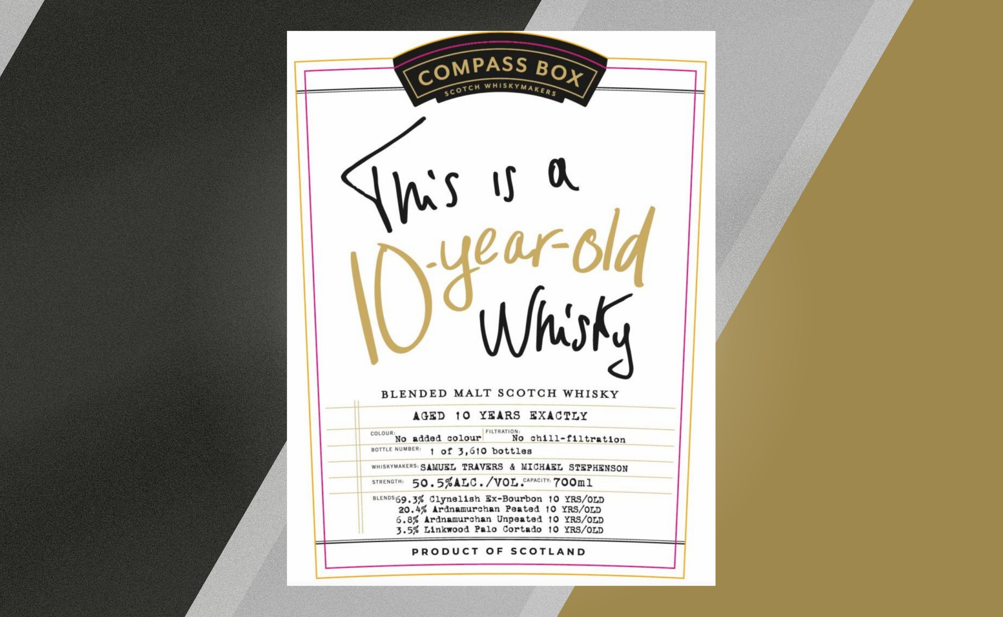 Compass Box Presenta This is a 10-Year-Old Whisky