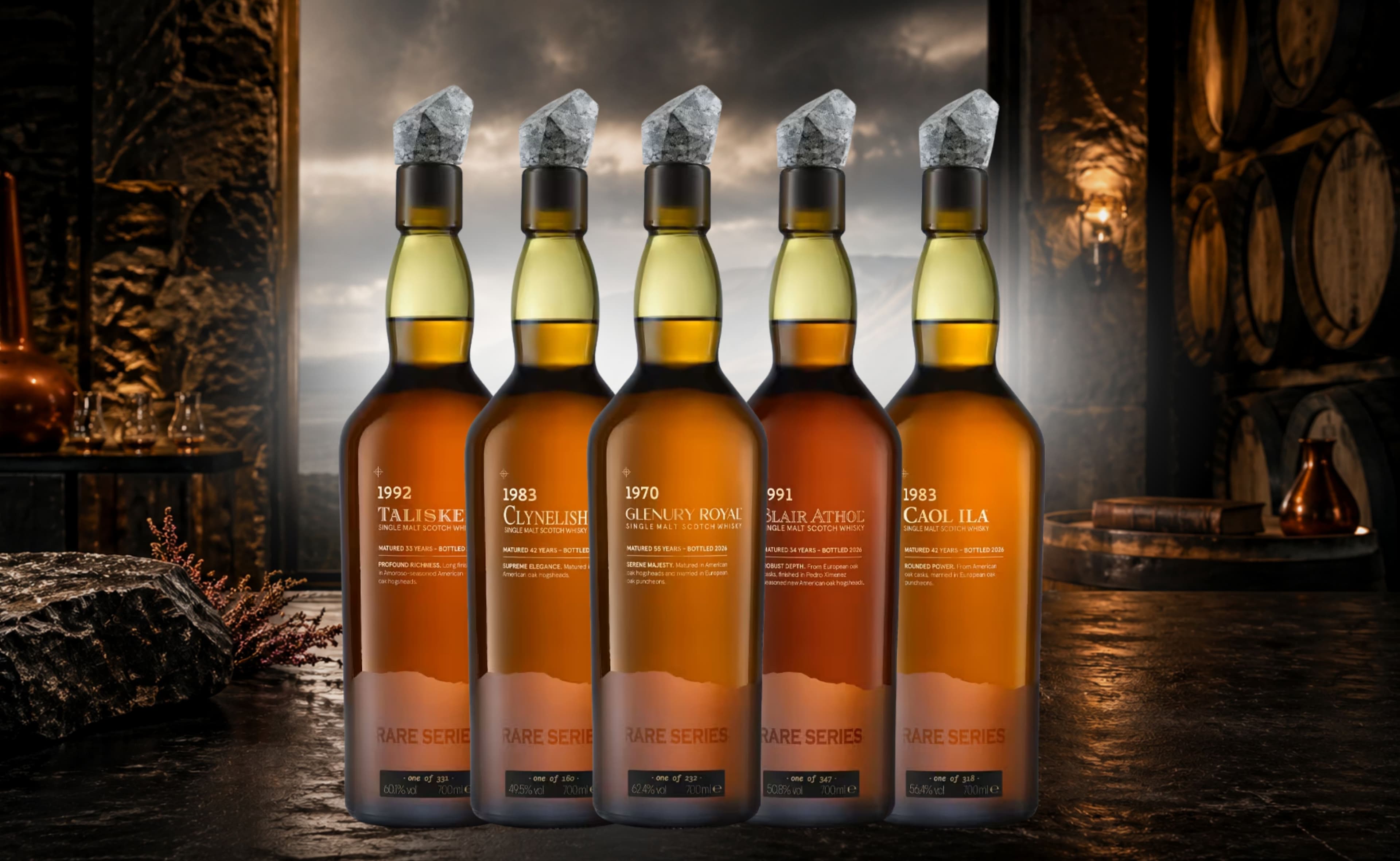 Diageo Rare Series: Five Ultra-Rare Scottish Single Malts