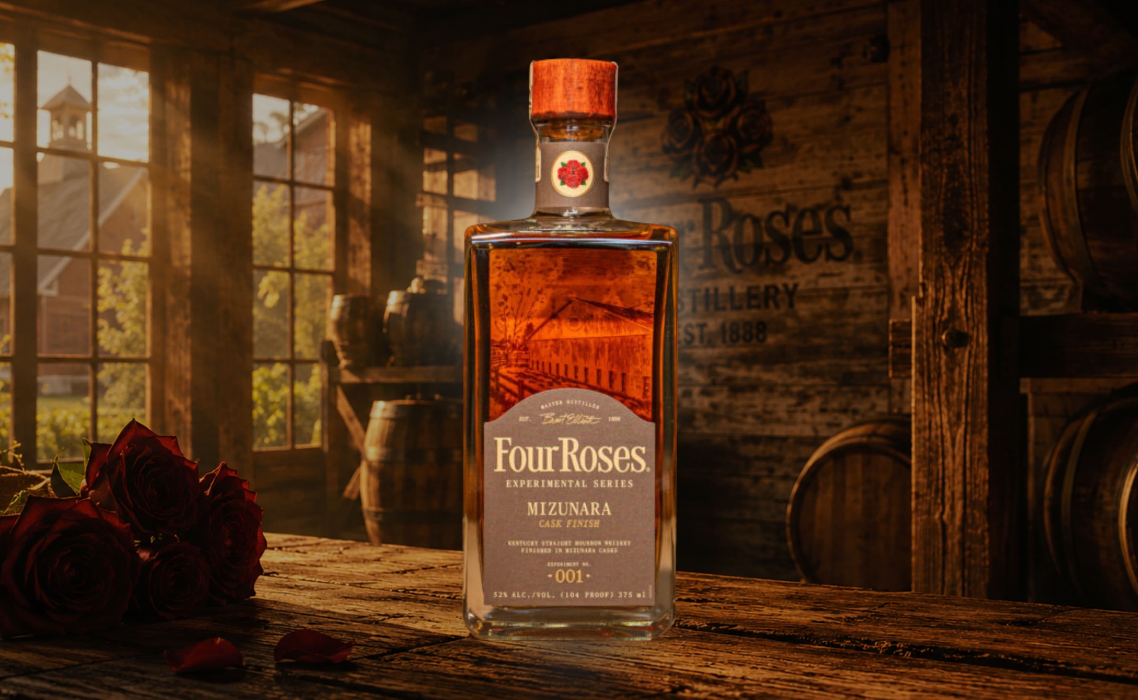 Four Roses lanza bourbon experimental terminado en Mizunara