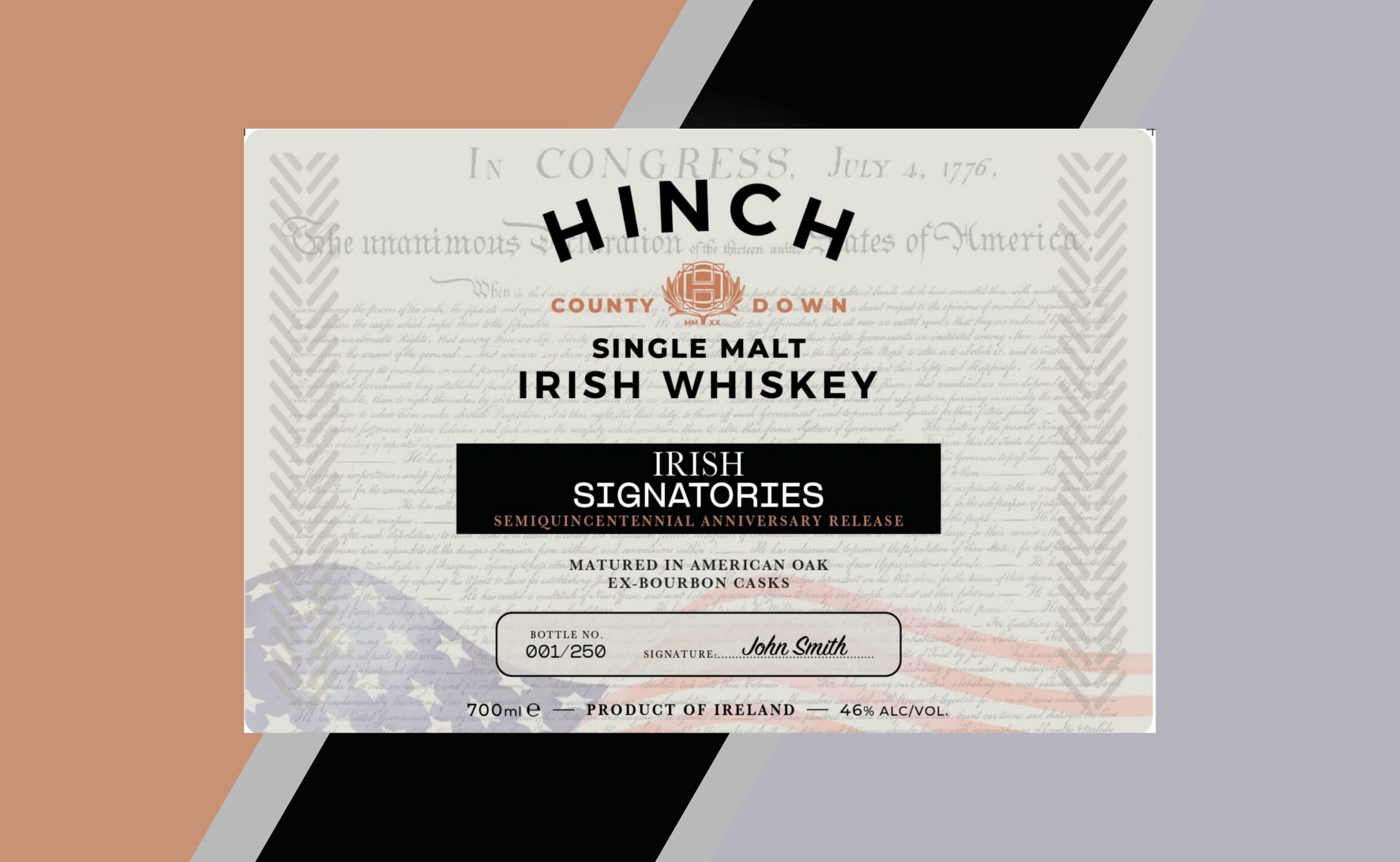 La distillerie Hinch célèbre le 250ème anniversaire des États-Unis avec un Single Malt Limité