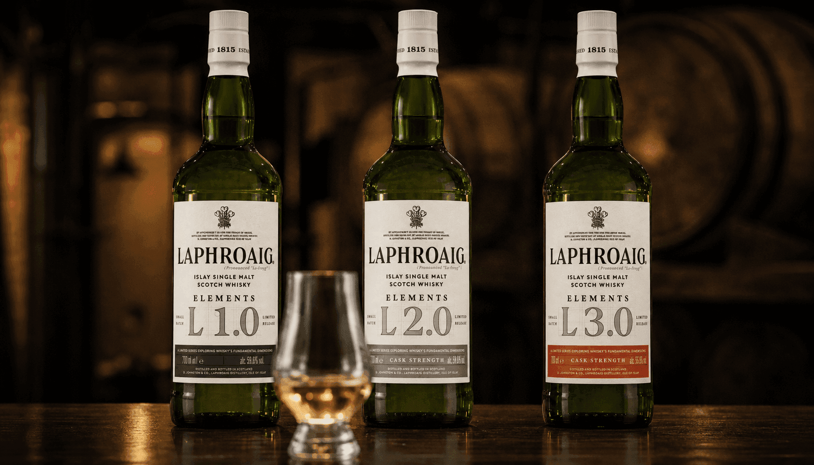 Laphroaig Elements L1.0, L2.0 und L3.0 - Drei Experimente, eine Destillerie
