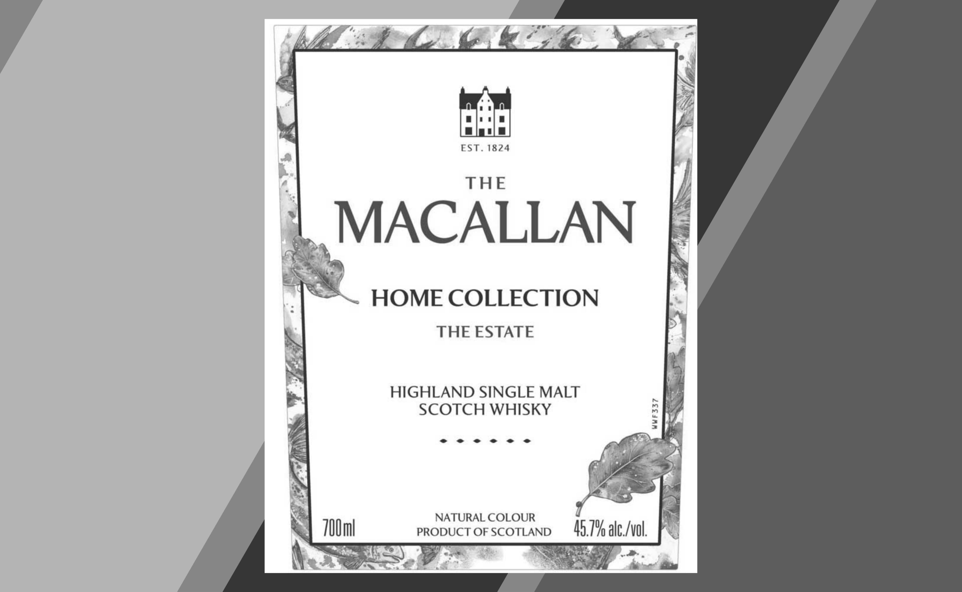 Paesaggio autunnale dello Speyside con distilleria e dimora padronale, per The Macallan Home Collection The Estate