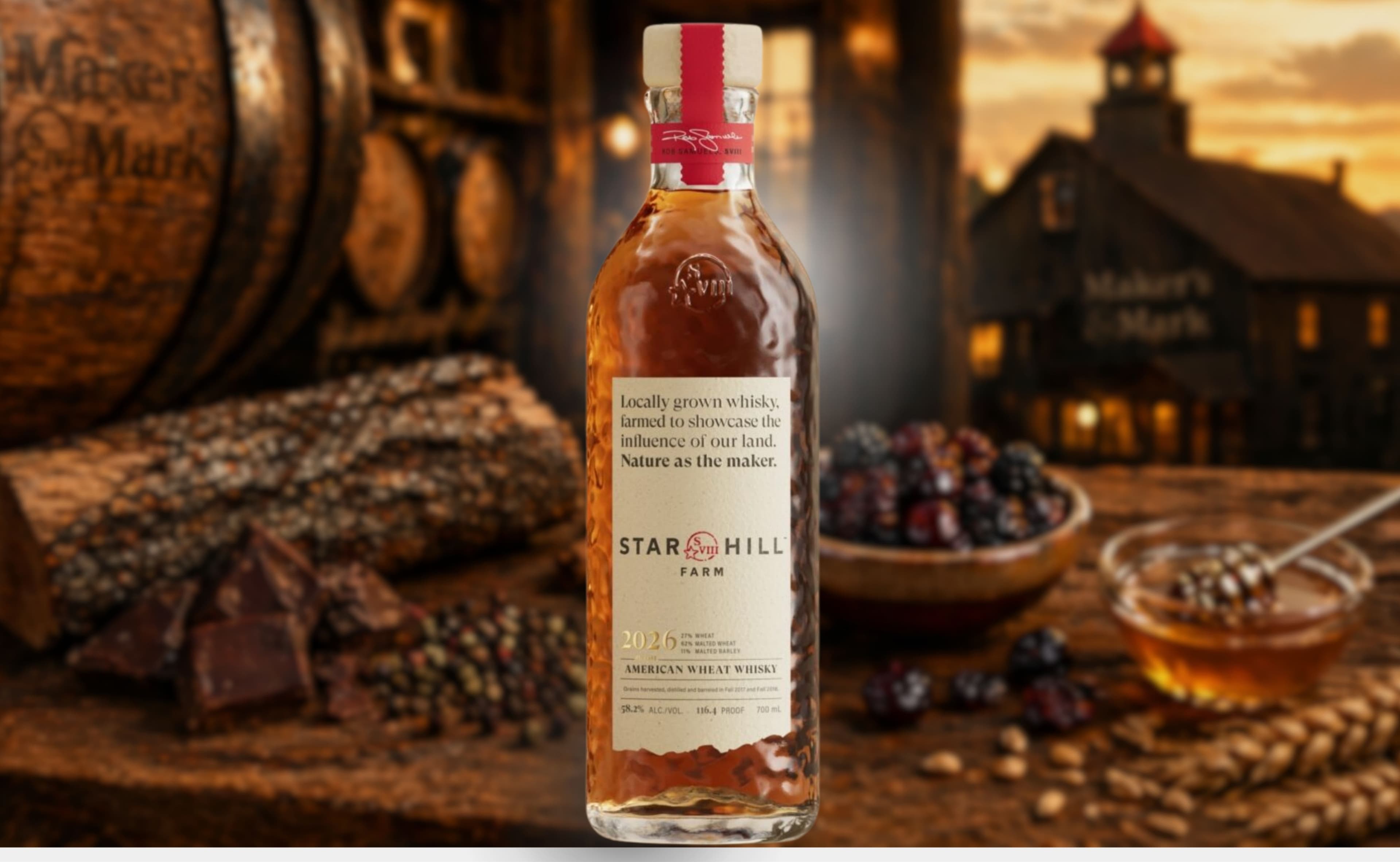 Maker's Mark Star Hill Farm Whisky 2026 - Lanzamiento de Whisky de Trigo a Fuerza de Barrica