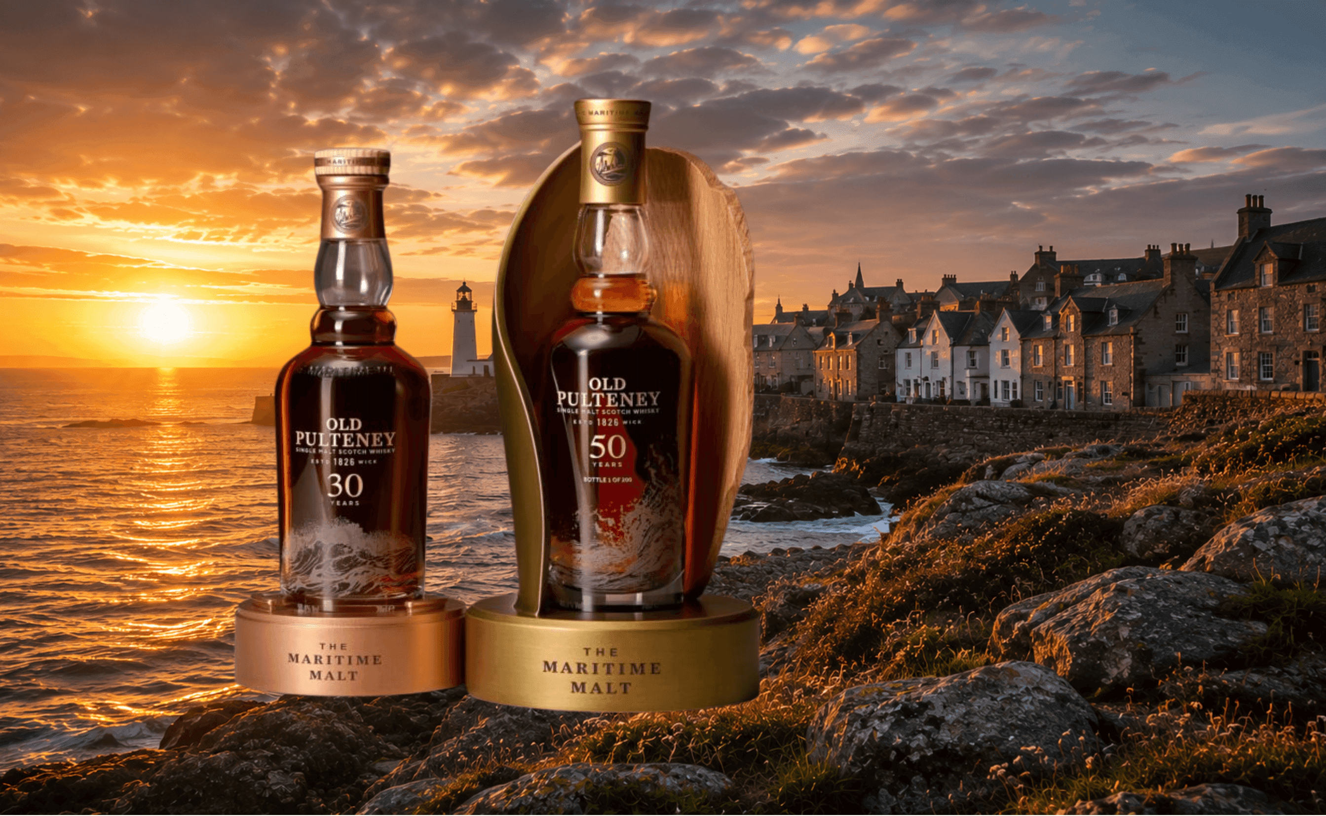 Old Pulteney Marks 200 Years with 50- and 30-Year Anniversary Releases