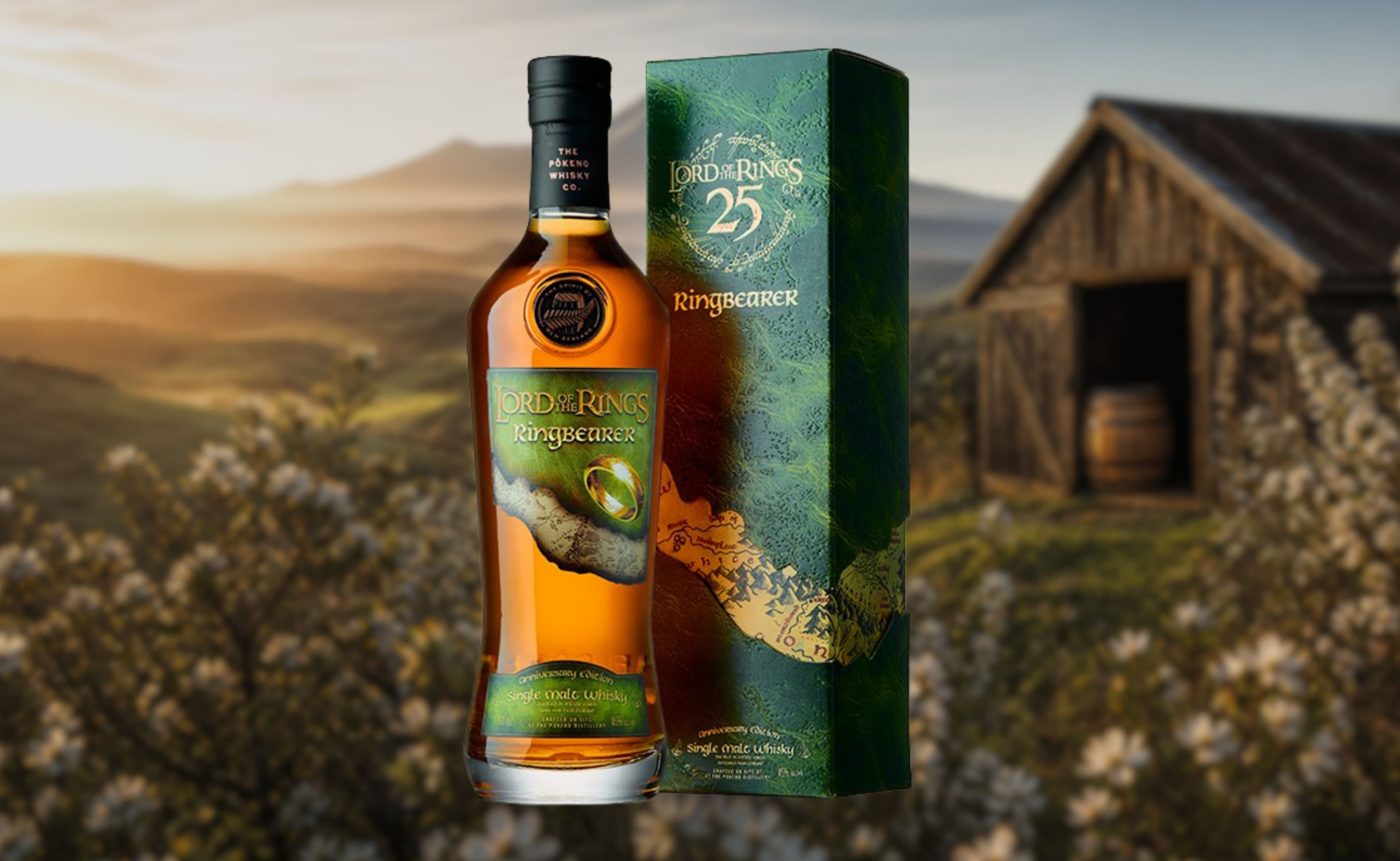 Pōkeno Commemora Il Signore degli Anelli 25° Con Single Malt Limitato
